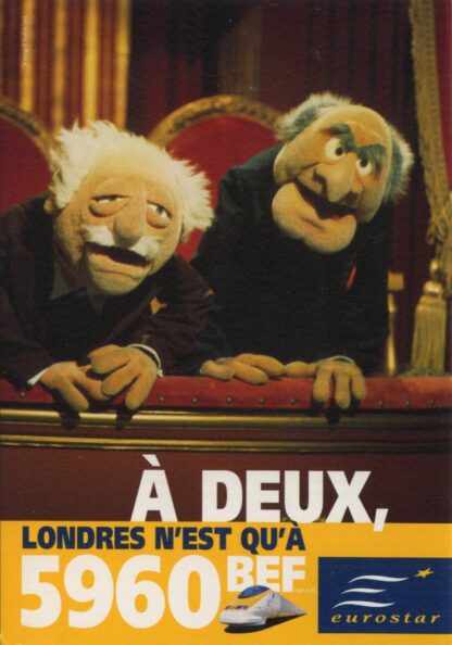 Le Muppet Show pour Eurostar Carte publicitaire