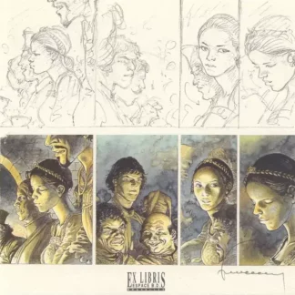 ex-libris Bois-Maury Hermann Le Banquet signé