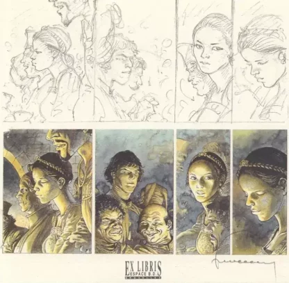 ex-libris Bois-Maury Hermann Le Banquet signé