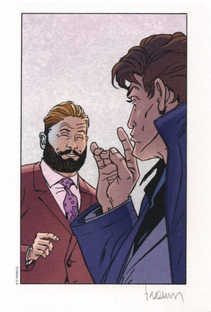 Francq, Largo Winch, Ex-libris offset signé, Chut !