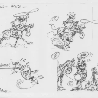 Ex-libris Lucky Luke Rodéo offset calque Achdé