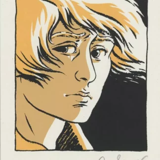 Ex-libris Petit verglas Visage sérigraphié signé Sattouf