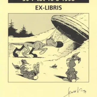 Ex-libris Rantanplan et les lapins offset signé Léonardo
