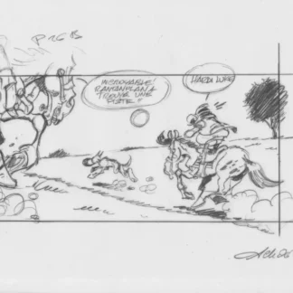 Ex-libris Rantanplan Lucky Luke offset calque Achdé