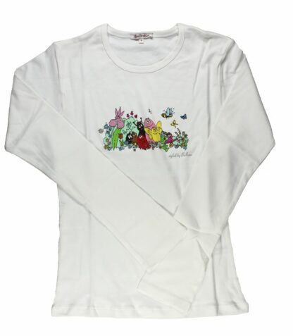 T-shirt Femme Barbapapa Famille manches longues  blanc