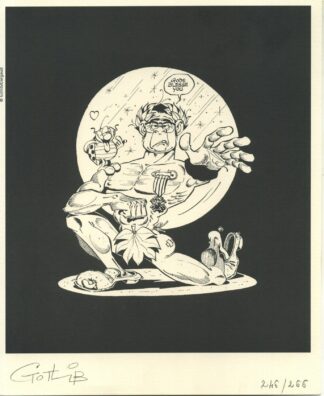 Gotlib, Ex-libris signé, Gode Bless You