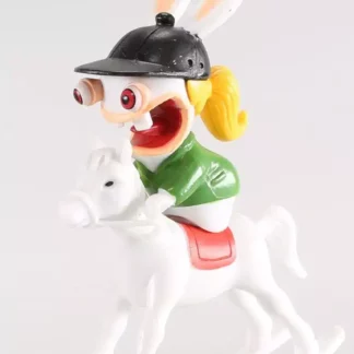 Figurine Lapin Crétin Équitation cavalière Ubisoft