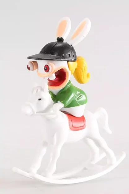 Figurine Lapin Crétin Équitation cavalière Ubisoft