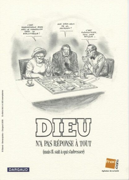 Barral, Dieu n'a pas Réponse à tout, Ex-libris offset, Cluedo