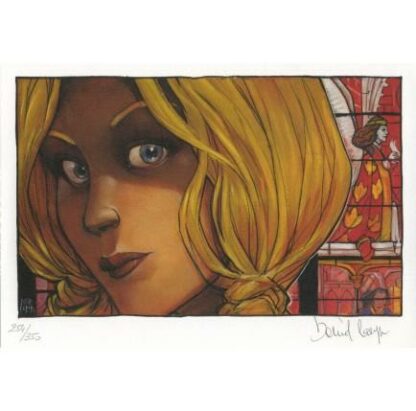 Caryn, Makyo, Alzeor Mondraggo, Ex-libris offset signé, Portrait de femme