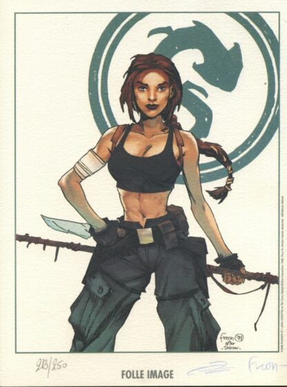 Freon, Tomb Raider, Ex-libris offset signé, Lara Croft