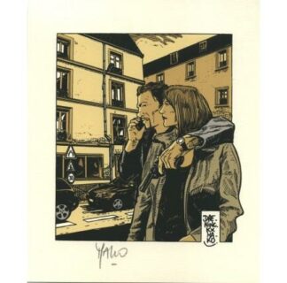 Mako, Levée d'écrou, Ex-libris sérigraphié signé, Couple