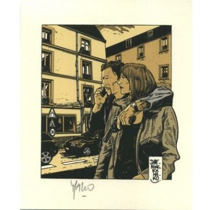 Mako, Levée d'écrou, Ex-libris sérigraphié signé, Couple