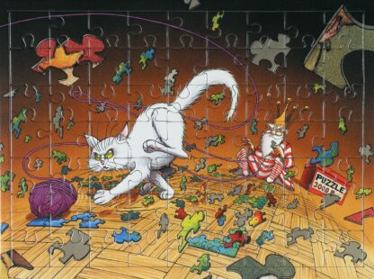 La Nef des Fous, Turf, Ex-libris offset signé + Puzzle Chat