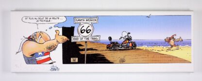 Mieux vaut tard, Laudrain, Toile imprimée, Fin de route 66