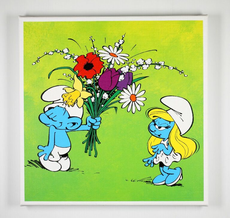 Les Schtroumpfs Toile imprimée Le Bouquet