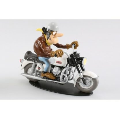 Joe Bar Team : Joe sur sa Moto Guzzi V7 750 de 1969 Figurine en résine