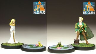 Garulfo et Romuald + Héphylie et sa rainette : Figurine métal Hazgaard