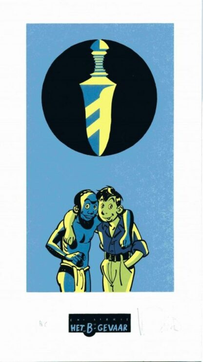 Wozniak, Alice et Léopold, Ex-libris sérigraphié signé, Amitié