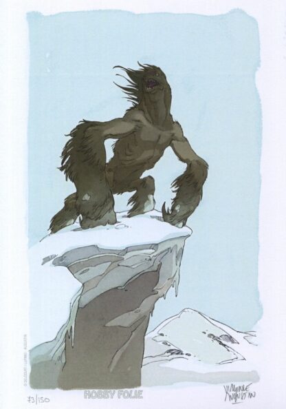 Augustin, Lupano, Alim le Tanneur, Ex-libris offset signé, Le Monstre des neiges
