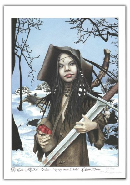 Brucero, Quénot, Le Secret de Merlin, Ex-libris offset signé, Morgane jeune