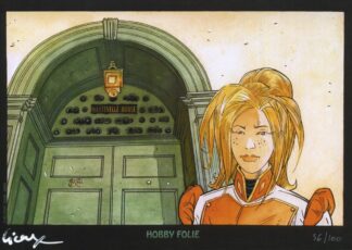 Duval, Gioux, Hauteville House, Ex-libris offset signé, Femme blonde