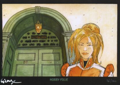 Duval, Gioux, Hauteville House, Ex-libris offset signé, Femme blonde