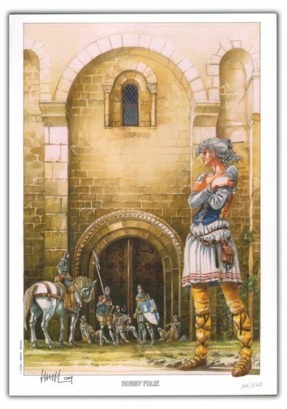 Arnoux, Michaud, La Dernière Fée du Pays d'Avor, Ex-libris offset signé, Entrée du château