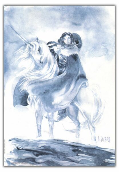 Corbeyran, Picard, Weëna, Ex-libris offset signé, Licorne