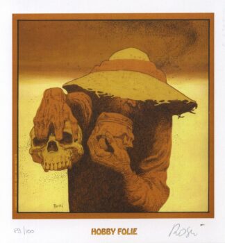 Dorison, Nury, Rossi, W.E.S.T., Ex-libris offset signé, Tête de mort