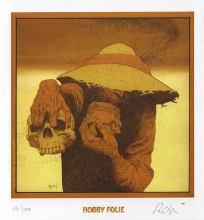 Dorison, Nury, Rossi, W.E.S.T., Ex-libris offset signé, Tête de mort