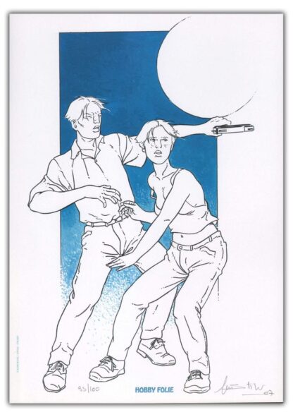 Bardet, Stainer, Le Maître de Pierre, Ex-libris offset signé, Couple menacé