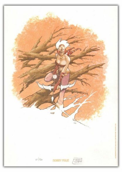 Arleston, Tota, Les Conquérants de Troy, Ex-libris offset signé, Femme à l'arc