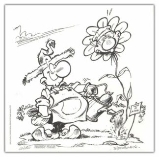 Widenlocher, Achille Talon, Ex-libris offset signé, Fleur de misère
