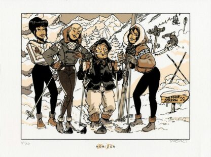 Meynet : Sérigraphie signée : Sports d'hiver