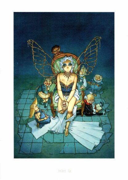 Tehy, Tillier, Fées et tendres Automates, Affiche offset, Fée assise