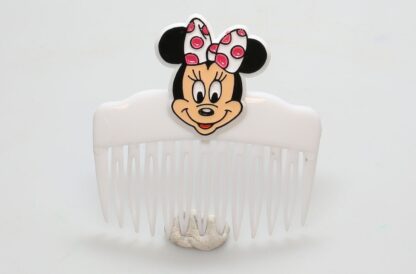 Peigne blanc tête de Minnie de face Disney