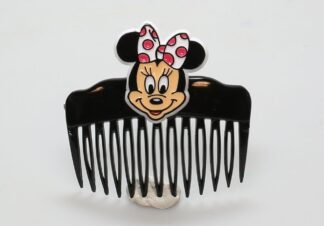 Peigne noir tête de Minnie de face Disney