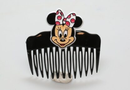 Peigne noir tête de Minnie de face Disney