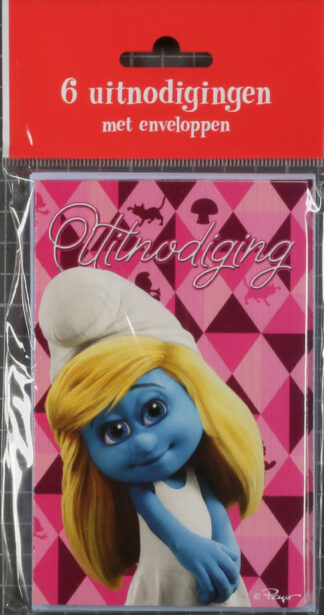 Les Schtroumpfs : 6 uitnodigingen Smurfette (movie)