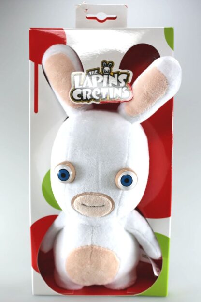 Lapin Crétin Peluche au Yeux bleus (moyen)