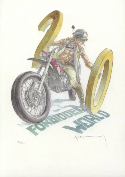 Affiche Jérémiah signée Hermann 20 ans Forbidden Zone