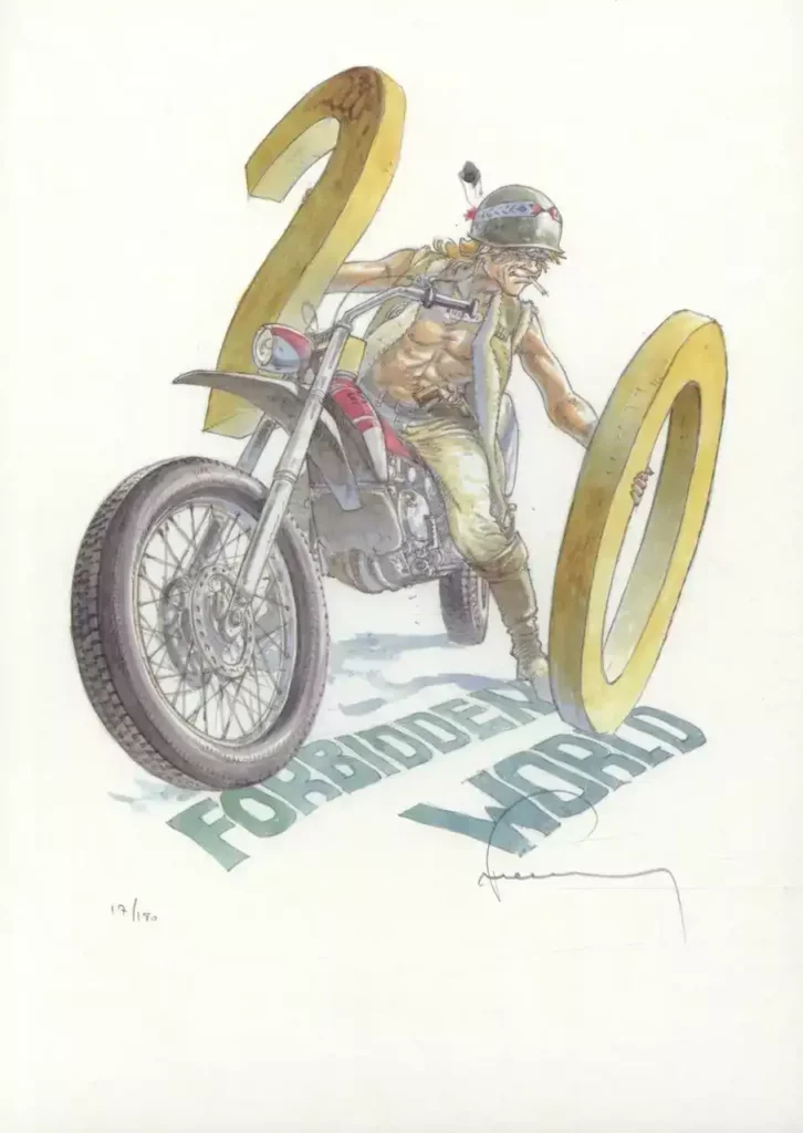 Affiche Jérémiah signée Hermann 20 ans Forbidden Zone
