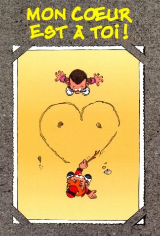 Le Petit Spirou : Carte Postale : Mon coeur est à toi !...On part quand tu veux ! Joyeux anniversaire !
