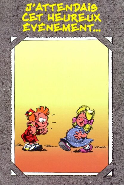 Le Petit Spirou : Carte Postale : J'attendais cet heureux événement...Heureux anniversaire !