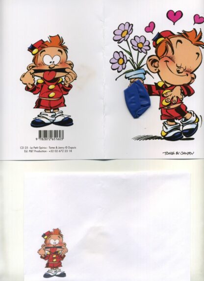 Le Petit Spirou - Carte Postale - (Ballon) Fleurs