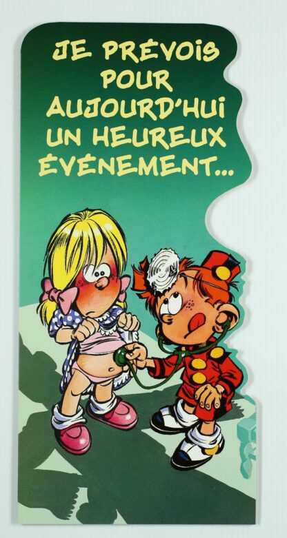 Le petit Spirou :  Carte Postale XL : Je prévois pour aujourd'hui un heureux évènement...