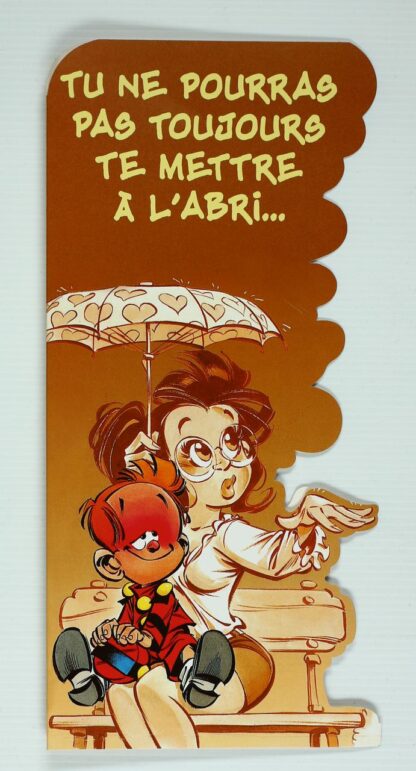 Le petit Spirou : Carte Postale XL : Tu ne pourras pas toujours te mettre à l'abri...