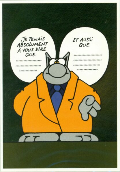 Le Chat Carte postale Le Chat tient à vous dire...