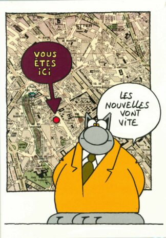 Le Chat carte postale Géolocalisation...